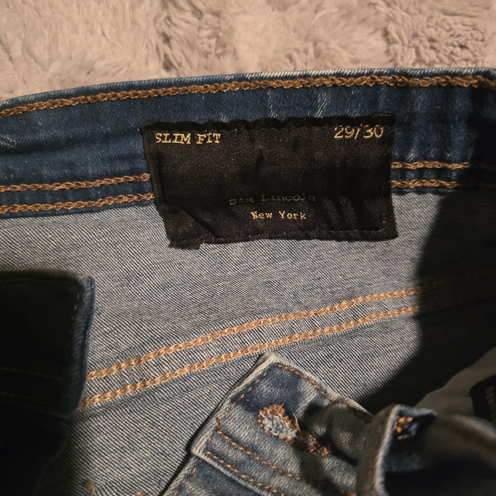Women's Light Blue Distressed Skinny Jeans - Picture 4 of 4